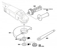 Bosch 3 601 H53 M00 Gws 24-180 Jh Angle Grinder 230 V / Eu Spare Parts